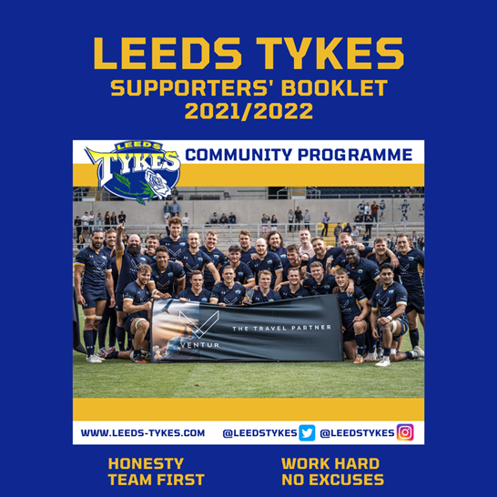 Leeds Tykes Supporters' booklet front page