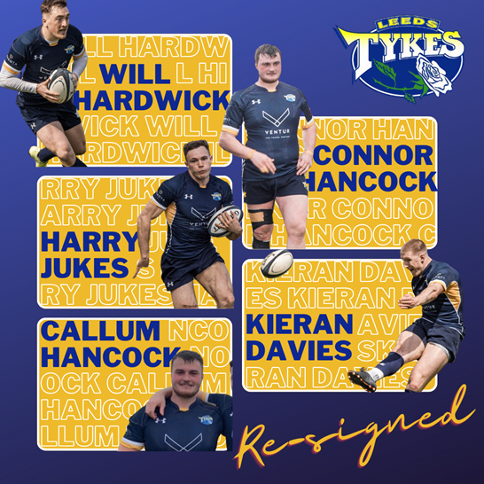 Will Hardwick, Connor Hancock, Harry Jukes, Kieran Davies and Callum Hancock re-signed