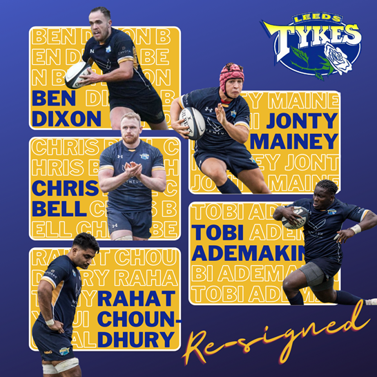 Ben Dixon, Jonty Mainey, Chris Bell, Tobi Ademakin, Rahat Choudhury re-signed