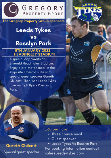 The Gregory Property Group sponsors Leeds Tykes vs Rosslyn Park and details