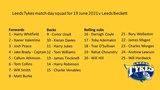 Match day squad for Ventur Cup final 19 June 2021 v Leeds Beckett