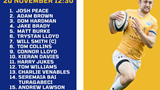 Leeds Tykes v Chinnor 20 November 12:30 with list of the match day squad