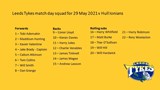Leeds Tykes match day squad for 29 May 2021 v Hull Ionians