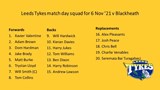 Leeds Tykes match day squad for 6 Nov ‘21 v Blackheath
