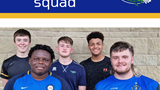 Introducing our development squad, Leeds Tykes logo. From L to R: Olli Chadwick, Pharrell Parker, Zenr Coultis, Lucas Walsh, Henry Derbyshire  