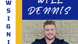 New signing Will Dennis, Leeds Tykes logo and picture of Will