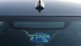 Car with Leeds Tykes sticker in the rear window
